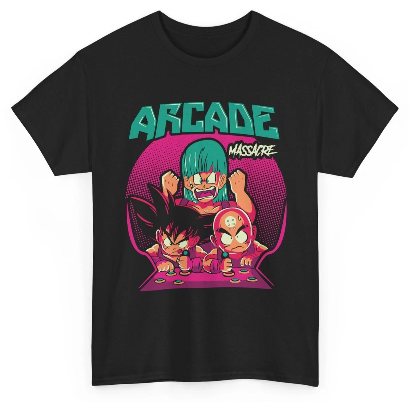 Retro Gaming Shop - Saldi Estivi, T-Shirt Arcade Goku&Krillin, Maglietta