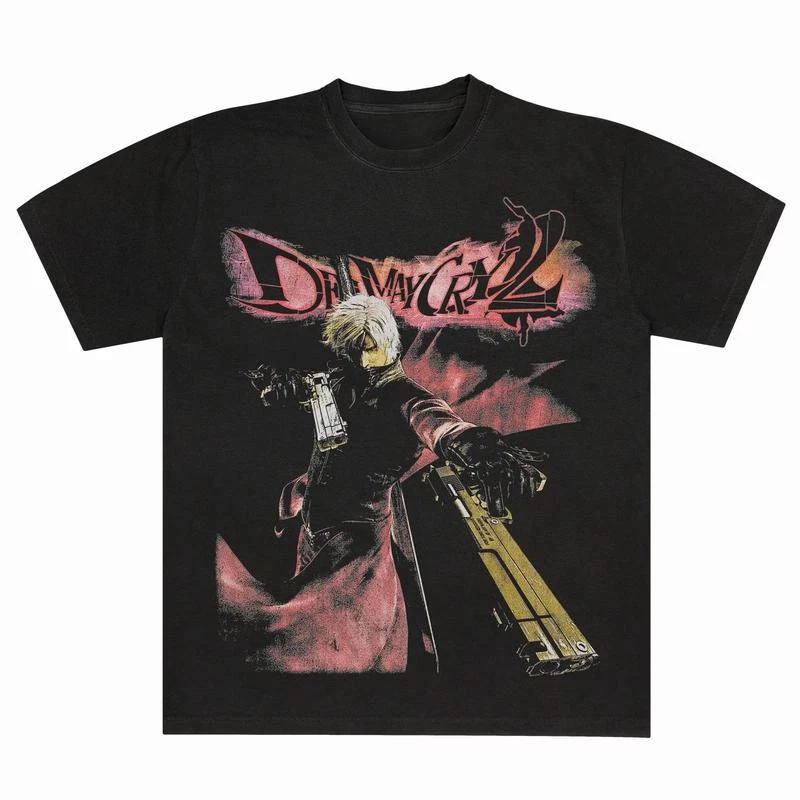 Retro Gaming Gif - T-shirt Devil May Cry 2 Dante,