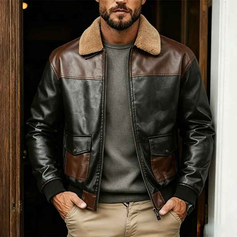 Retro Gaming Jacket - KIDWHXR Giacca in Pelle da Uomo