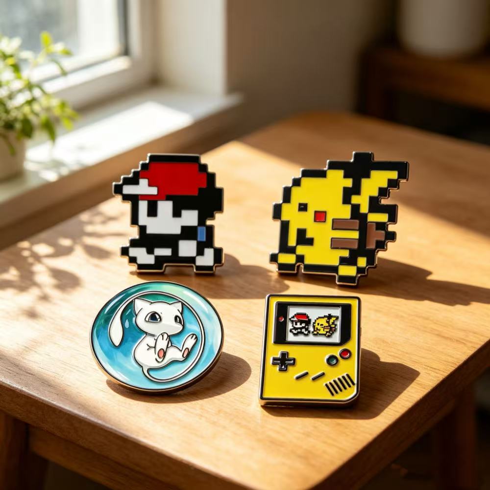 Retro Gaming Gif - 4 pezzi di spille in smalto