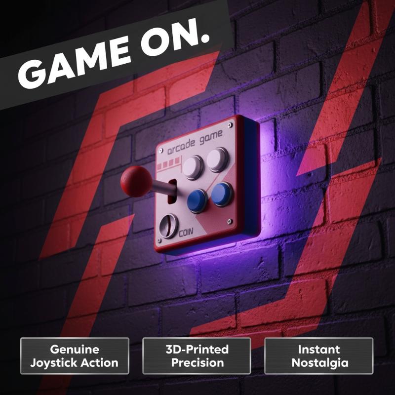Retro Gaming Gif - Pulsantiera per Giochi Arcade Retrò, Decorazione