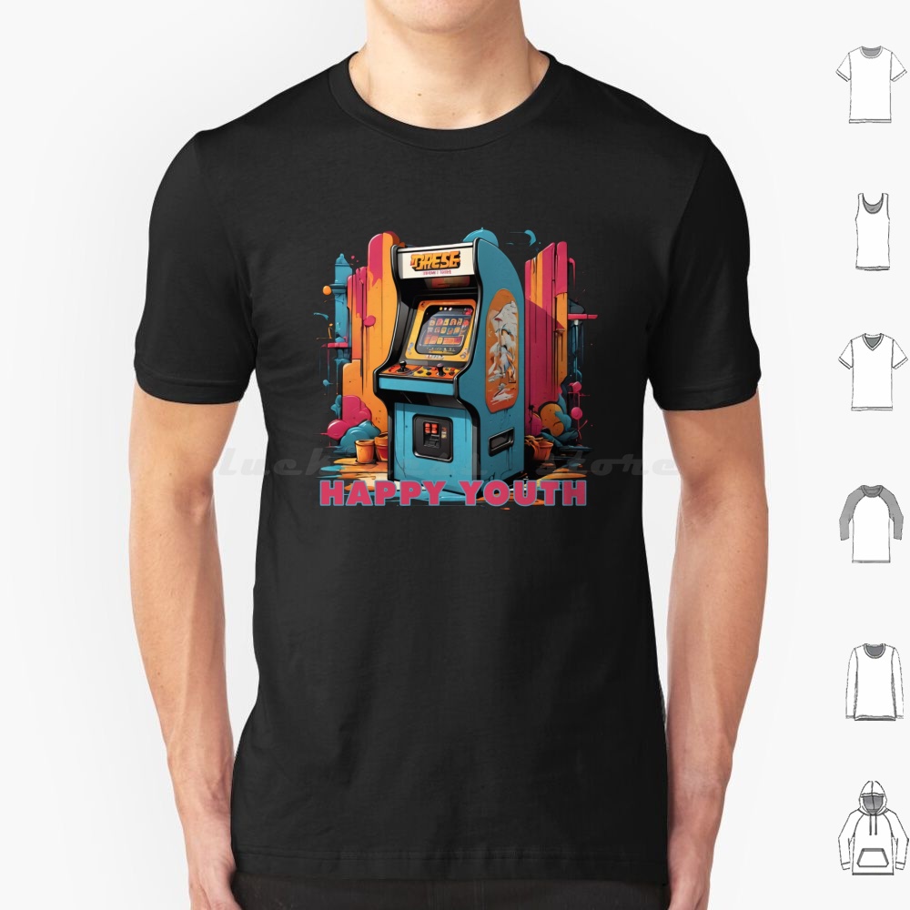Happy Youth-Arcade T Shirt Uom - Retro Gaming Gamestop recensione e prezzo